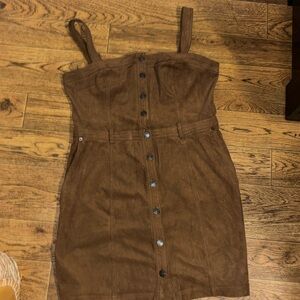 Brown Button-Down Dress